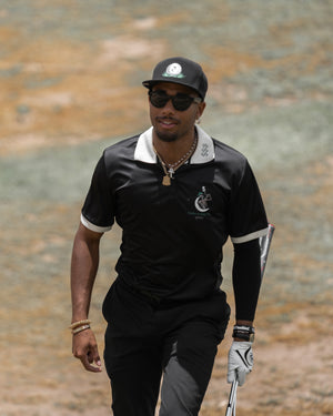 The “Money$hot" Luxury Polo (BLACK)