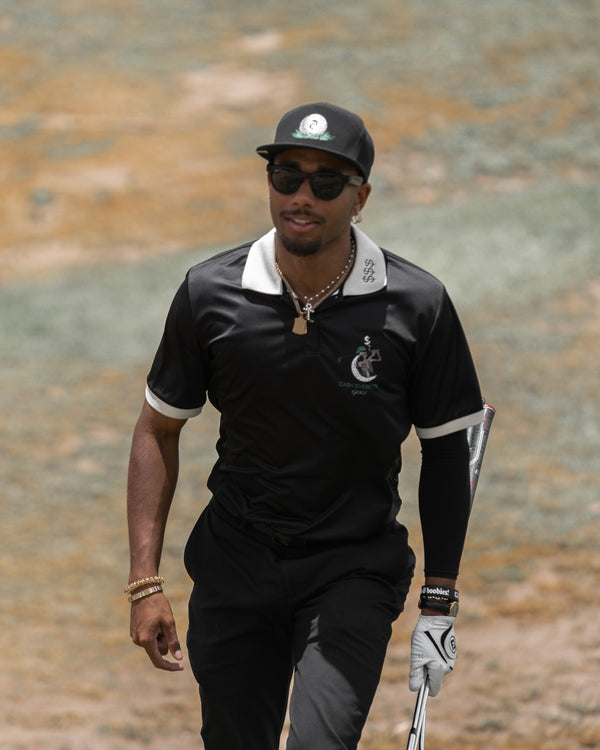 The “Money$hot" Luxury Polo (BLACK)