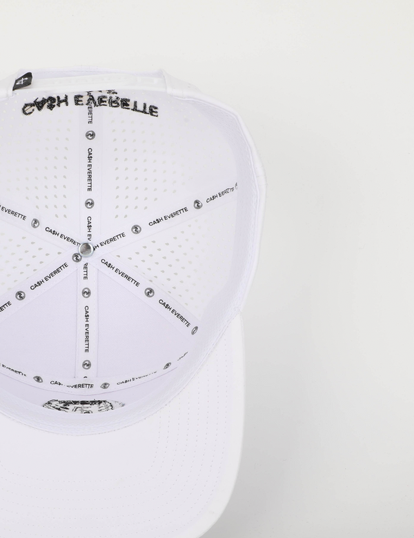 CA$H • GOLF: ( 5 Panel Snapback)_ WHITE
