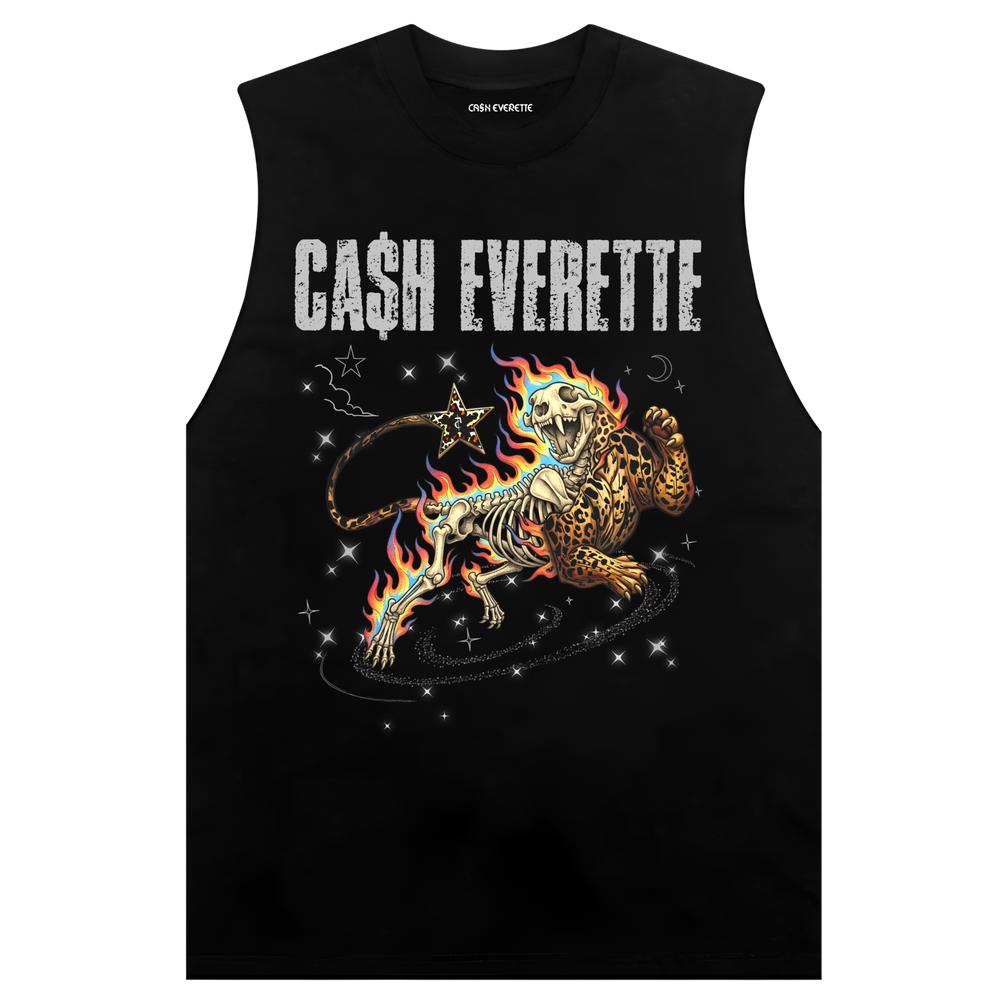 $targaze Wildcat - Oversized Black Vest Tee