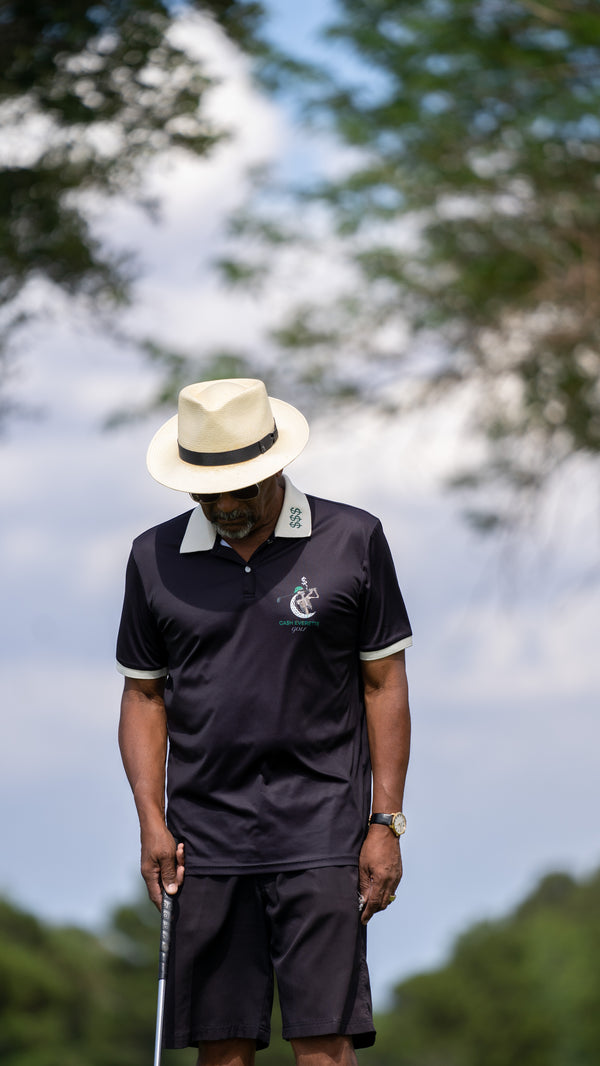 The “Money$hot" Luxury Polo (BLACK)