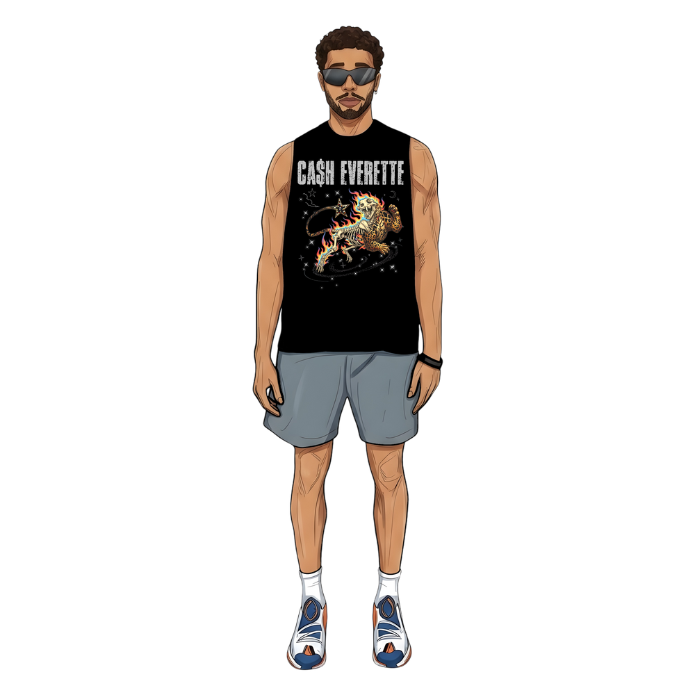 $targaze Wildcat - Oversized Black Vest Tee