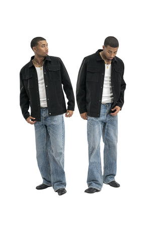 Faded Mid Blue Loose Fit Jeans