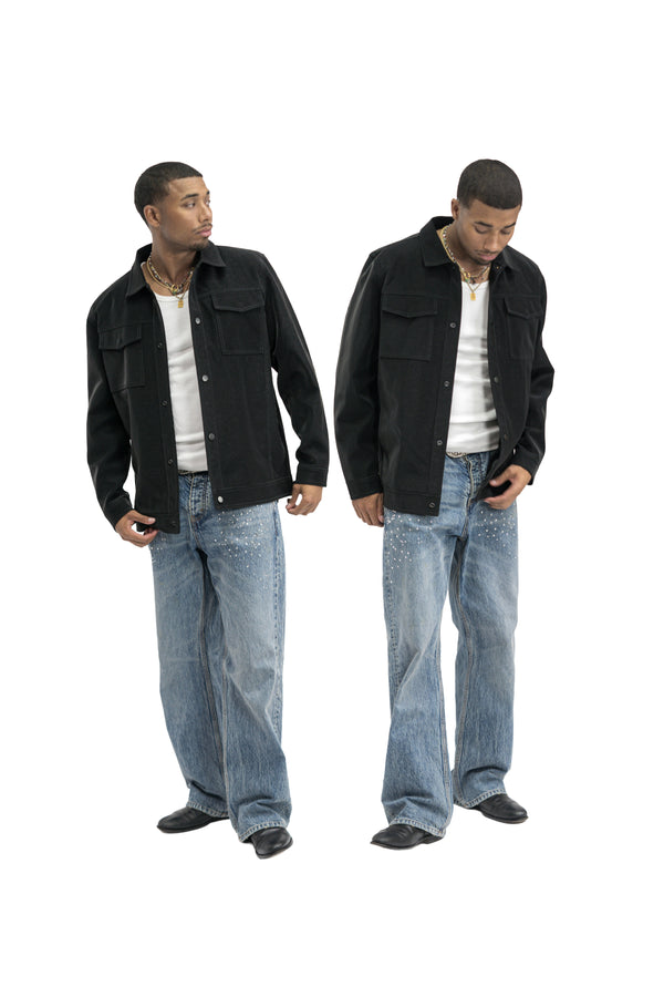 Faded Mid Blue Loose Fit Jeans