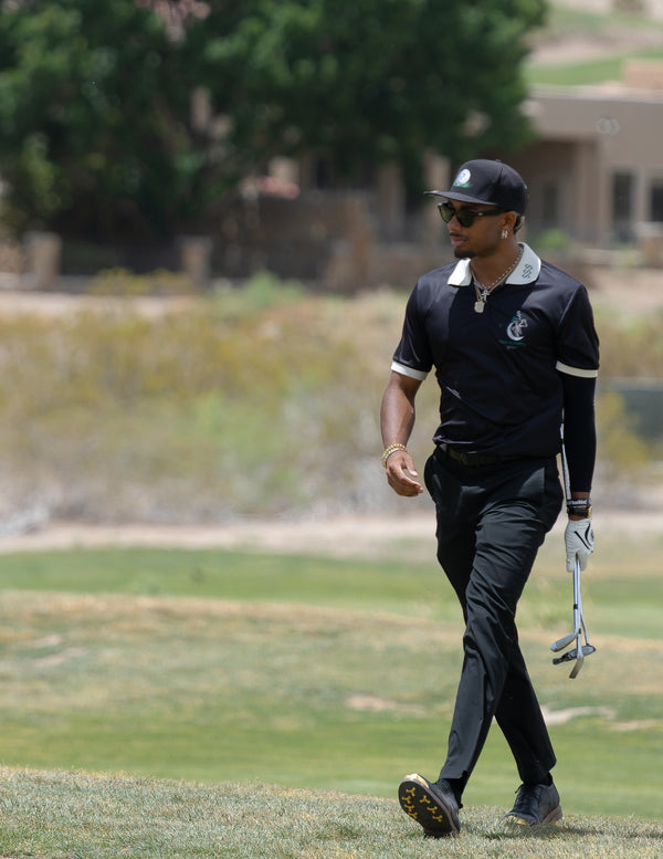 The “Money$hot" Luxury Polo (BLACK)