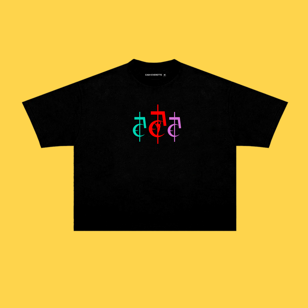 "TRINITY" - Black (Crop Top)
