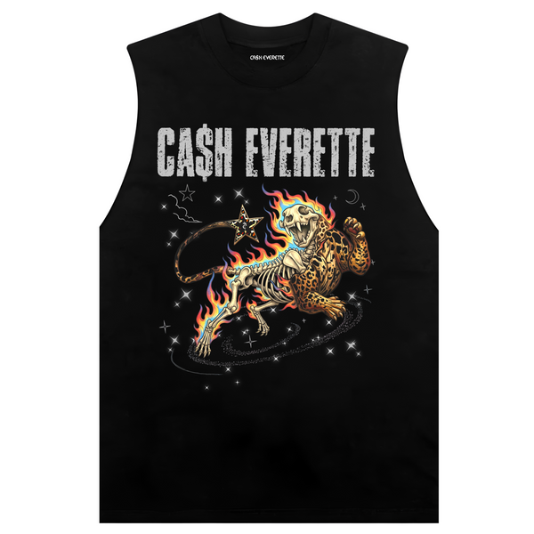 $targaze Wildcat - Oversized Black Vest Tee