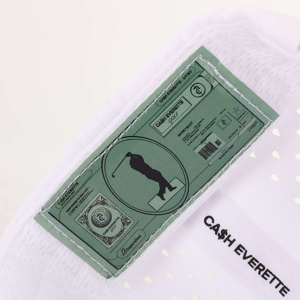 CA$H • GOLF: ( 5 Panel Snapback)_ WHITE