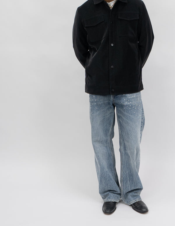 Faded Mid Blue Loose Fit Jeans