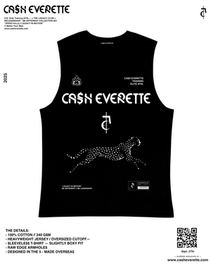 CE. } Oversized Cut Off / Sleeveless Tee - (Black)