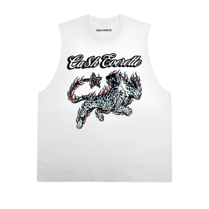 Wildcat - Oversized White Vest Tee