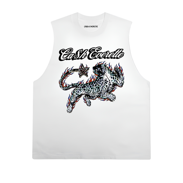 Wildcat - Oversized White Vest Tee