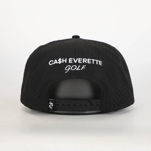 CA$H• GOLF - ( 5 Panel Snapback)_ BLACK