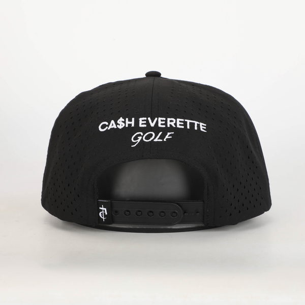 CA$H• GOLF - ( 5 Panel Snapback)_ BLACK
