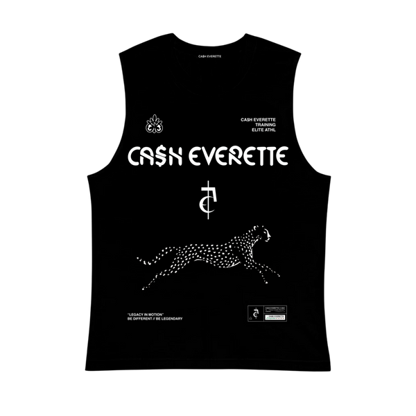 CE. } Oversized Cut Off / Sleeveless Tee - (Black)