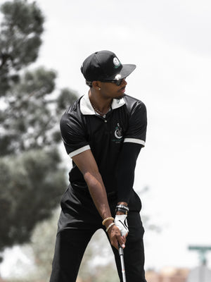 The “Money$hot" Luxury Polo (BLACK)