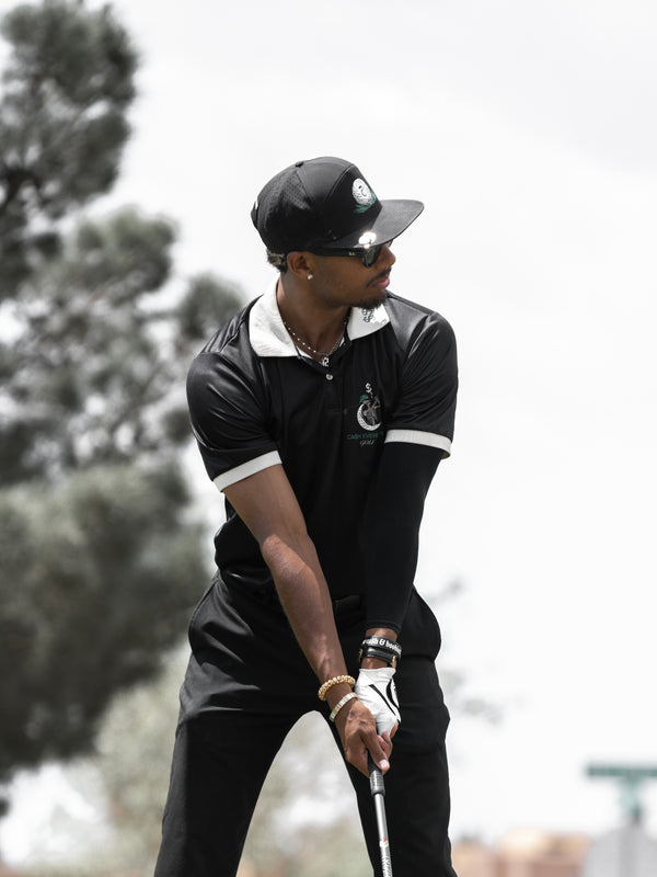 The “Money$hot" Luxury Polo (BLACK)
