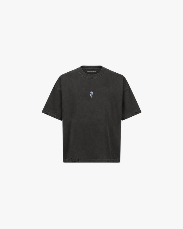 [ CA$H EVERETTE ] _ { Distress tee 001