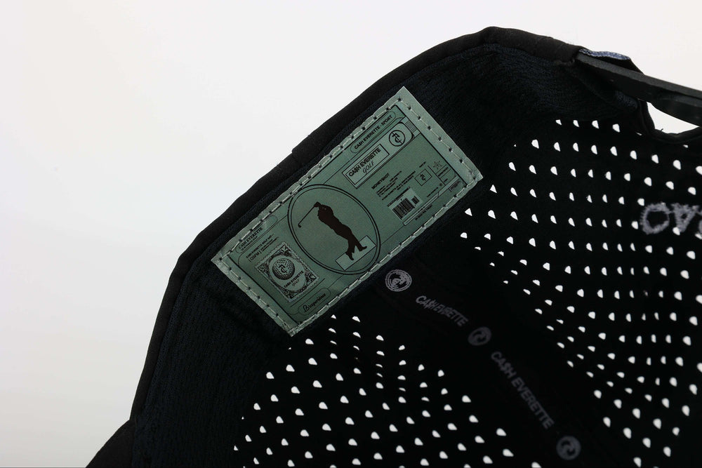 CA$H• GOLF - ( 5 Panel Snapback)_ BLACK