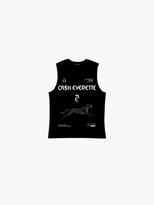 CE. } Oversized Cut Off / Sleeveless Tee - (Black)
