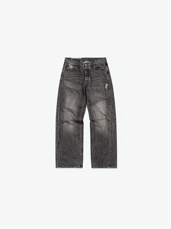 Faded Mid Black Loose Fit Jeans