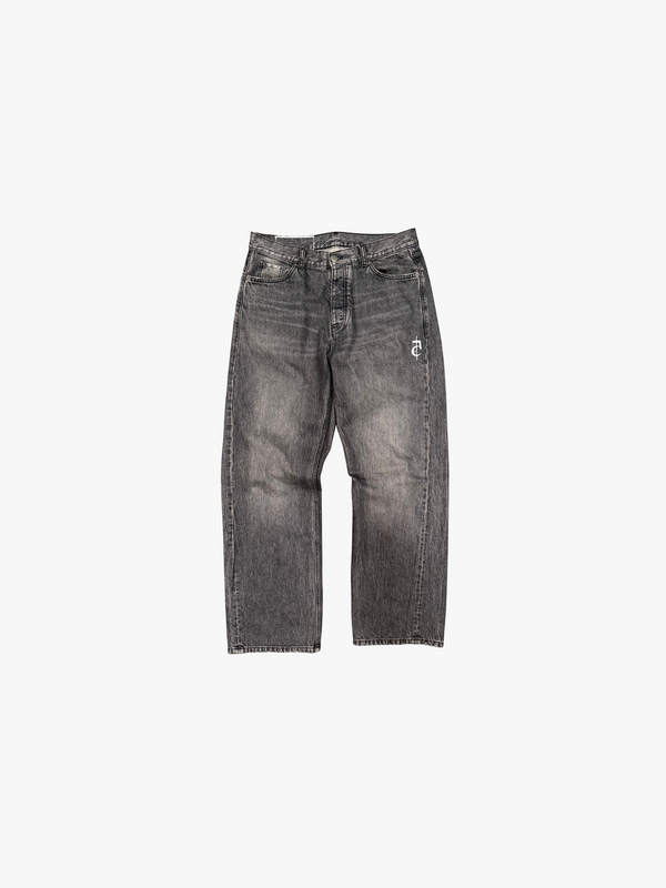 Faded Mid Black Loose Fit Jeans