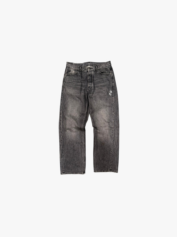 Faded Mid Black Loose Fit Jeans