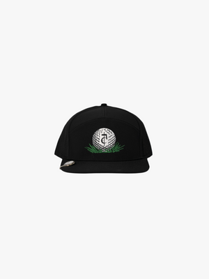 CA$H• GOLF - ( 5 Panel Snapback)_ BLACK