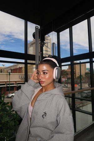 Zipper Hoodie (Grey)