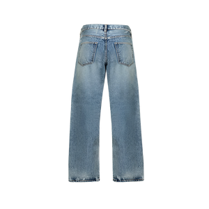 Faded Mid Blue Loose Fit Jeans