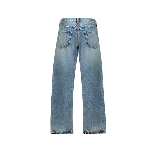 Faded Mid Blue Loose Fit Jeans