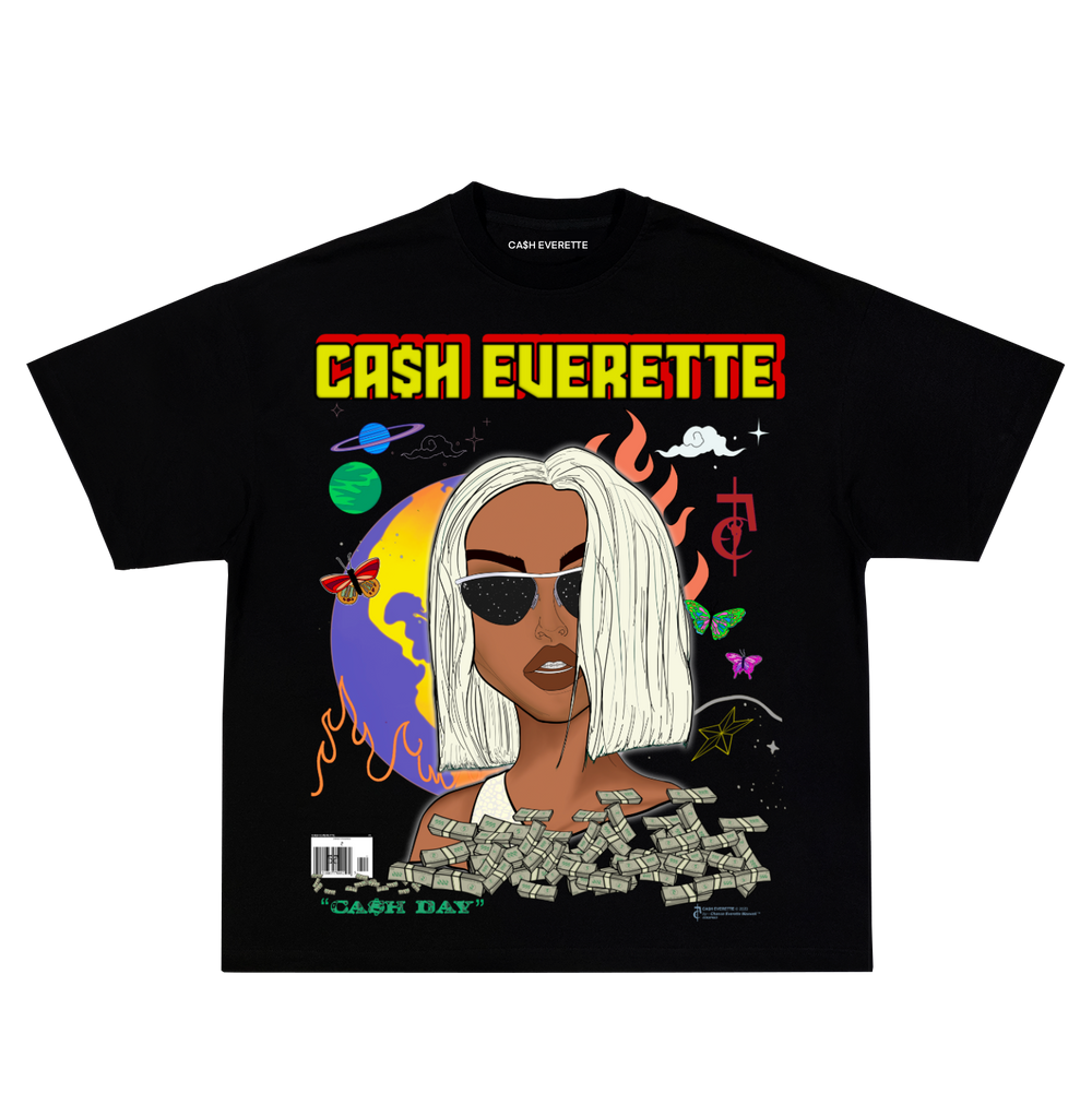 "CA$H DAY" x She - Black Tee