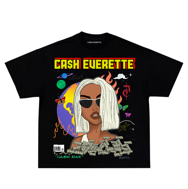 "CA$H DAY" x She - Black Tee