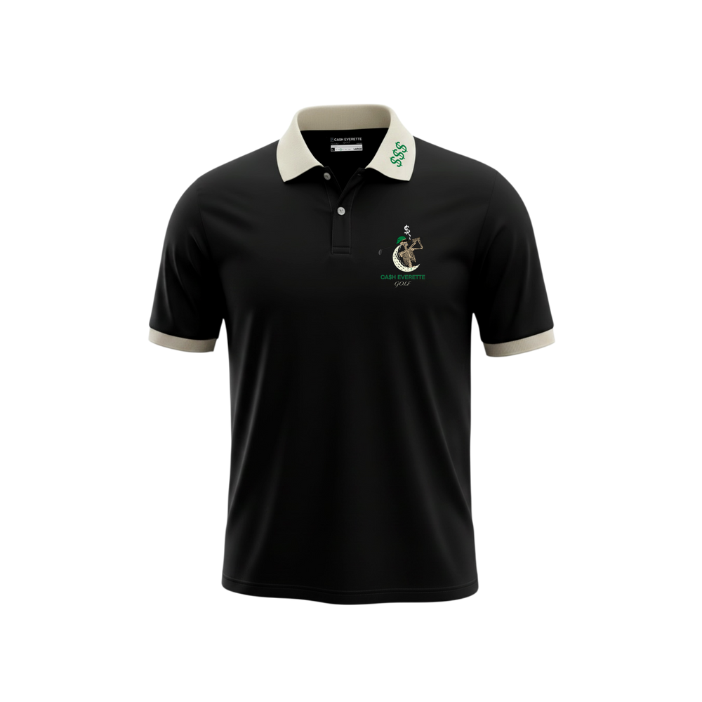 The “Money$hot" Luxury Polo (BLACK)