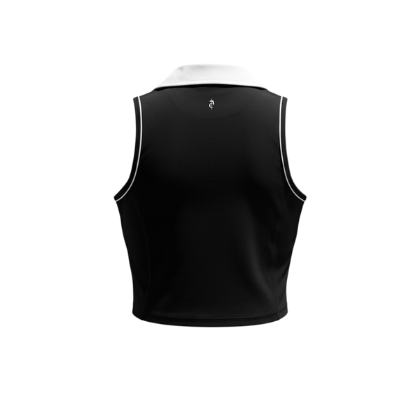 PRIVÉE Club - Collared Polo Tank (Black)