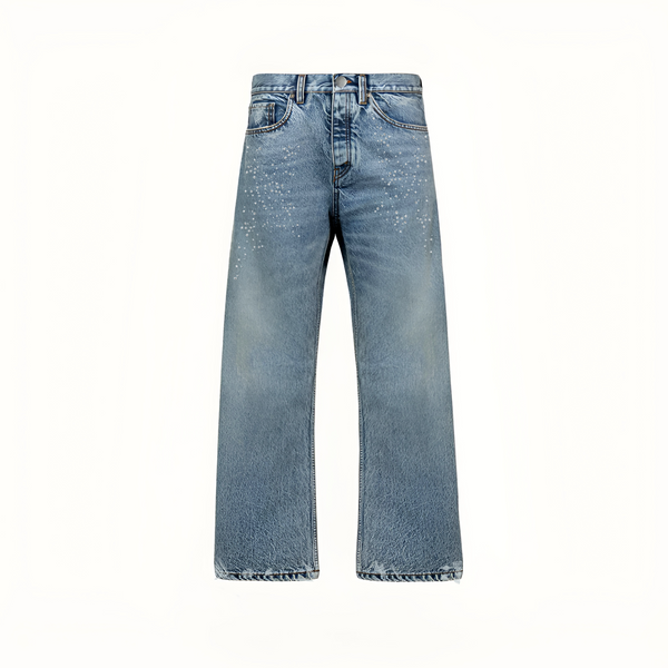 Faded Mid Blue Loose Fit Jeans
