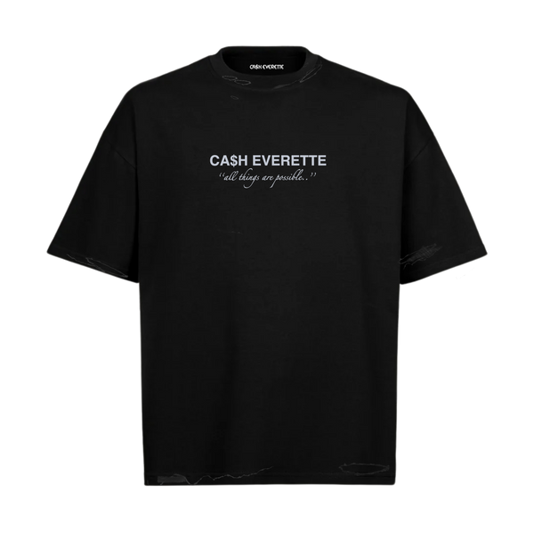 Distress tee - (Phil.4:13) _Black Shirt