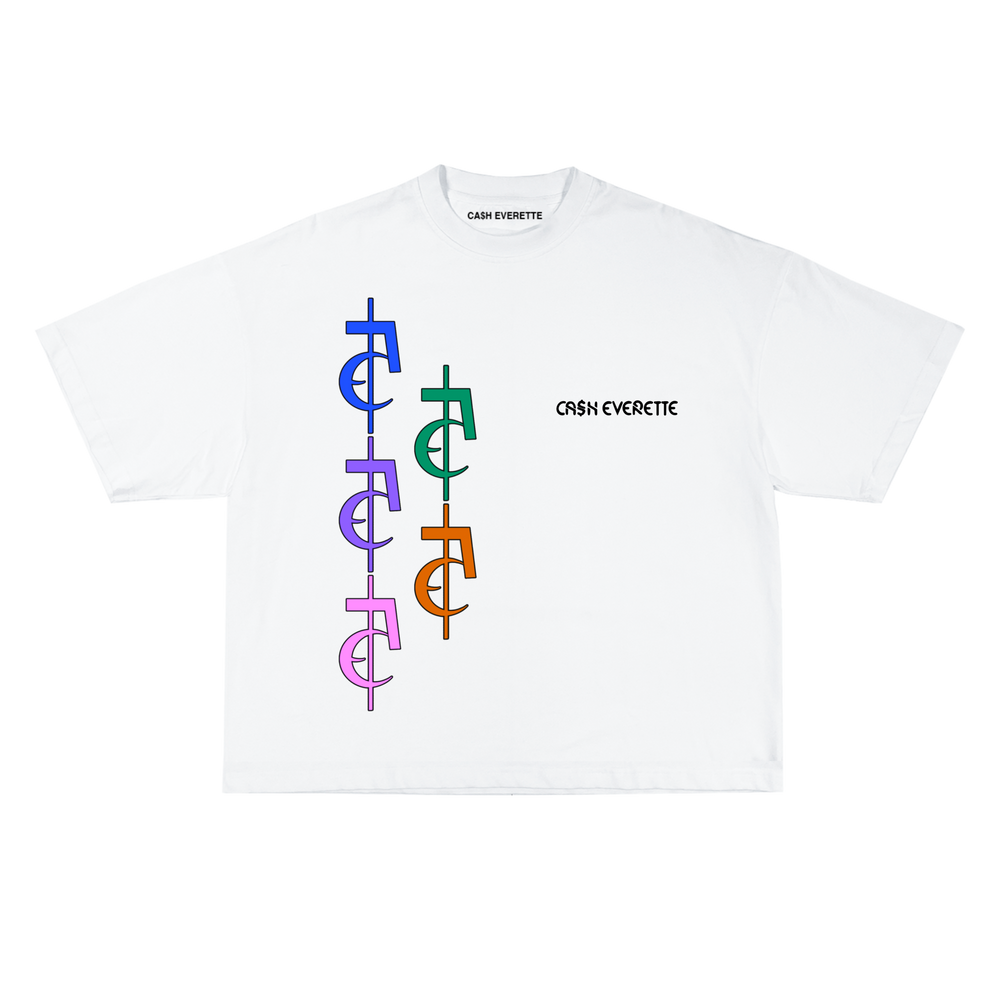 "CA$H FIVE" - White (Crop Top)