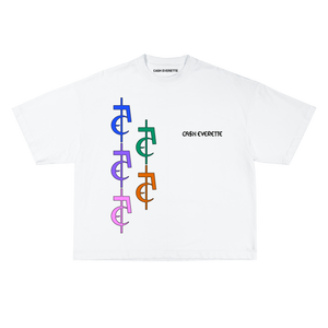 "CA$H FIVE" - White (Crop Top)