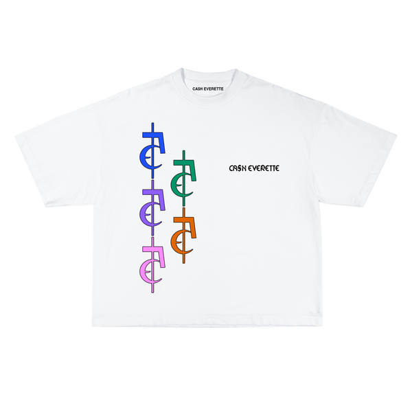 "CA$H FIVE" - White (Crop Top)