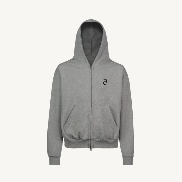 Zipper Hoodie (Grey)