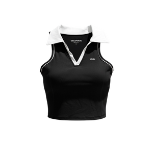 PRIVÉE Club - Collared Polo Tank (Black)
