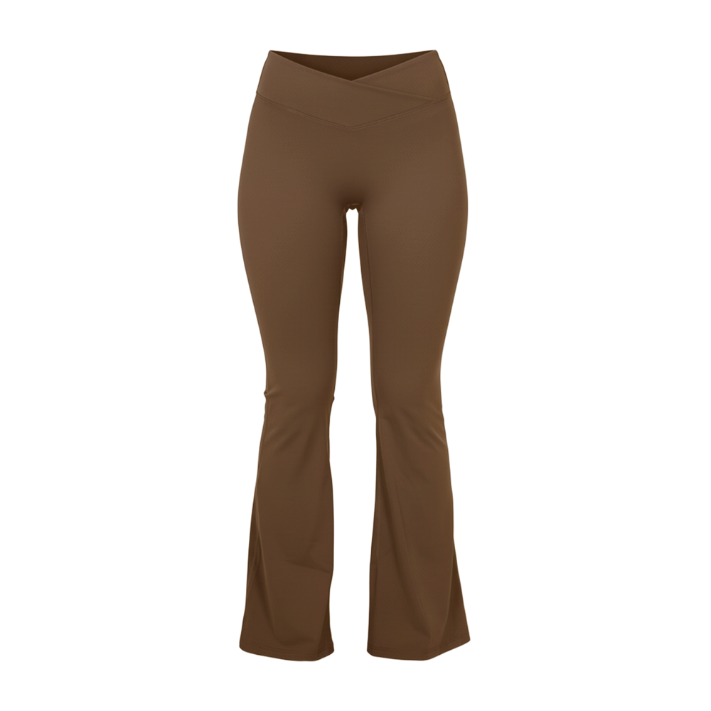 Brown - (Flare Leggings)