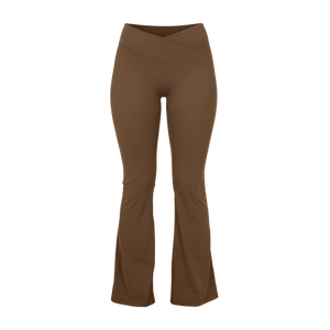 Brown - (Flare Leggings)