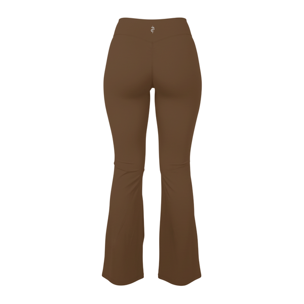 Brown - (Flare Leggings)