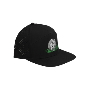 CA$H• GOLF - ( 5 Panel Snapback)_ BLACK