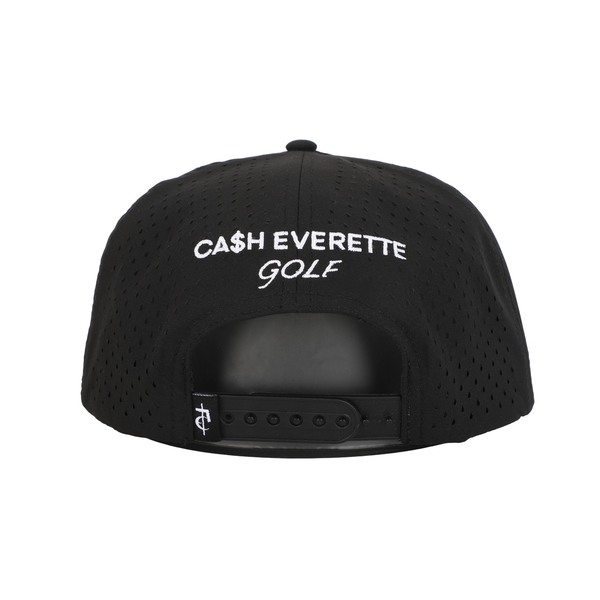 CA$H• GOLF - ( 5 Panel Snapback)_ BLACK