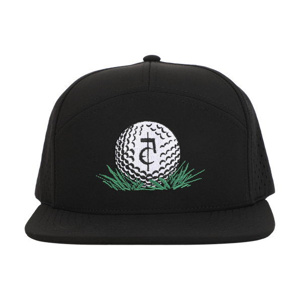 CA$H• GOLF - ( 5 Panel Snapback)_ BLACK