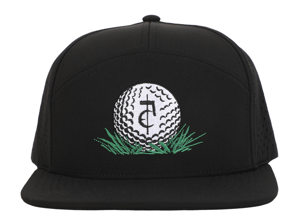 CA$H• GOLF - ( 5 Panel Snapback)_ BLACK